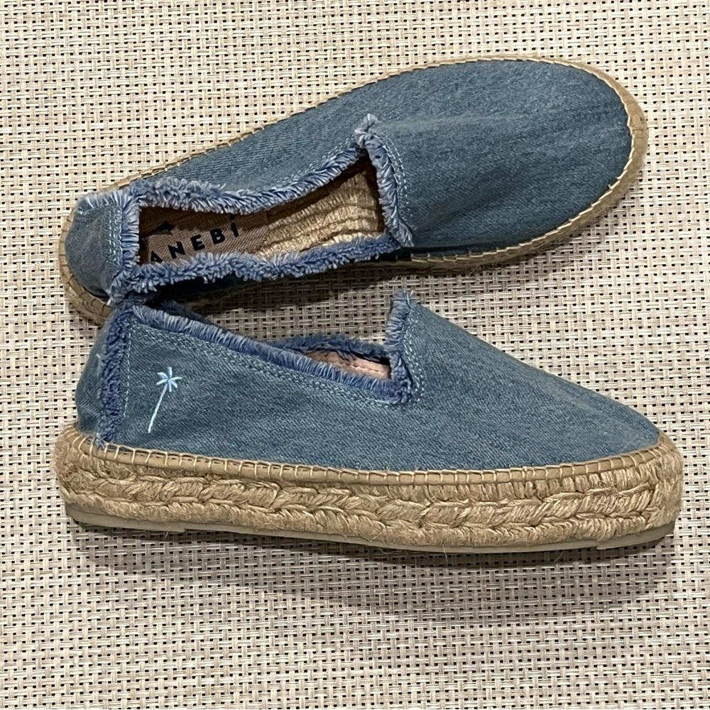 MANEBI denim platform espadrille